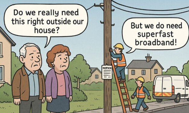 Why new broadband poles are appearing in Grantham